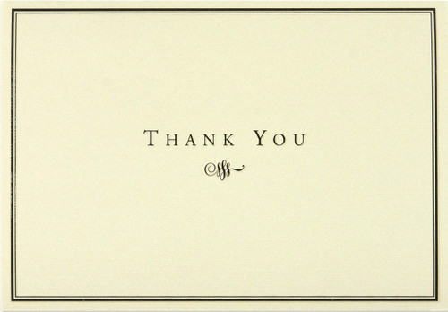 Black and Cream Thank You Cards