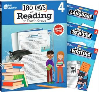 180 Days: Literacy and Math Skills for 4th Grade Practice