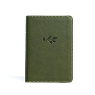 KJV Large Print Compact Reference Bible Olive LeatherTouch Red