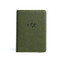 KJV Large Print Compact Reference Bible Olive LeatherTouch Red