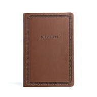 CSB Large Print Thinline Bible Value Edition Brown