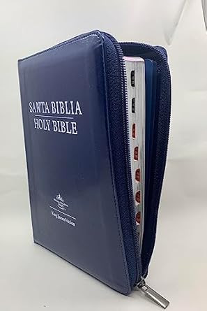 Biblia Bilingue Manual RVR.1960/king James kjv/ Simil Piel