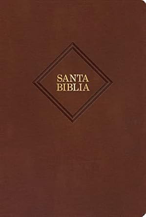 RVR 1960 Biblia letra gigante cafe piel fabricada Santa Biblia