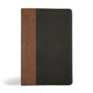 KJV Personal Size Giant Print Bible Black/Brown LeatherTouch Red