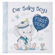 Christian Art Gifts Boy Baby Book of Memories Blue Keepsake