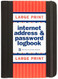 2013 Large Print Internet Address & Password Logbook