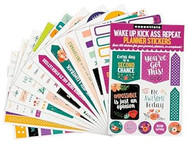 Essentials Planner Stickers Wake Up Kick Ass Repeat