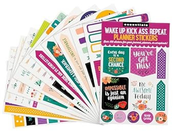 Essentials Planner Stickers Wake Up Kick Ass Repeat