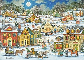 Festive Village Deluxe Boxed Holiday Cards