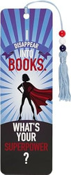 I Disappear into Books Beaded Bookmark