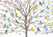 Tree of Budgies Note Cards