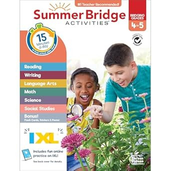 Summer Bridge Activities 4th Grade to 5th Grade Workbooks