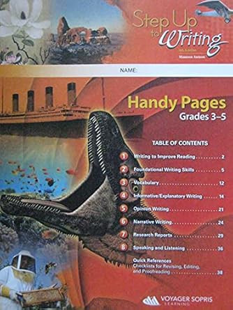 Step Up to Writing 4th Edition Handy Pages Grades 3-5