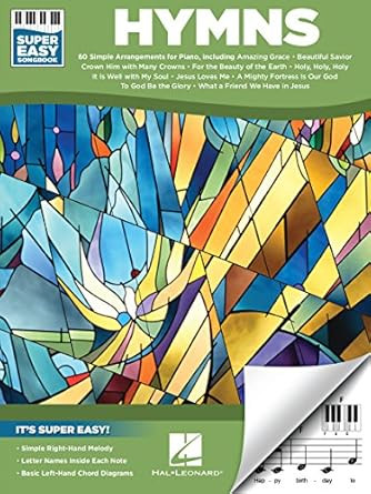 Hymns Super Easy Songbook 60 Traditional Christian Hymns