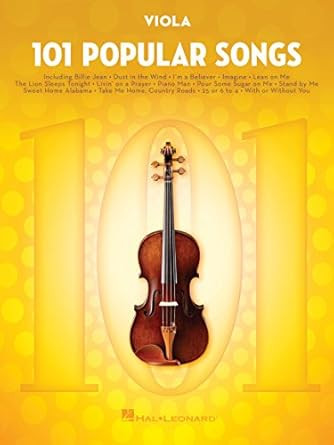 101 Popular Songs  Viola Sheet Music Songbook | Classic Pop