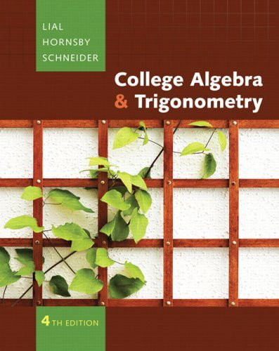 College Algebra And Trigonometry