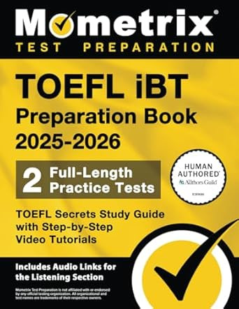 TOEFL iBT Preparation Book 2025-2026 2 Full-Length Practice