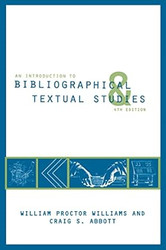 An Introduction to Bibliographical and Textual Studies