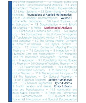 Foundations of Applied Mathematics Volume 1: Mathematical Analysis