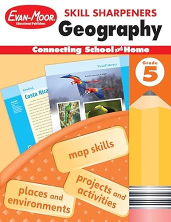 Evan-Moor Skill Sharpeners Geography Workbook Grade 5 Fun