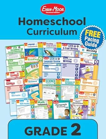 Evan-Moor Homeschool Curriculum Grade 2 Bundle of 22