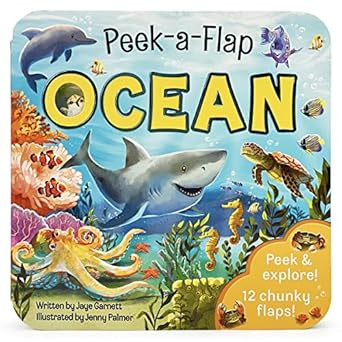 Peek-a-Flap Ocean Children's Lift-a-Flap Board Book for