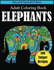 Elephants Adult Coloring Book