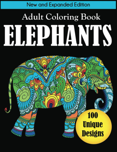 Elephants Adult Coloring Book