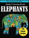 Elephants Adult Coloring Book