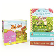 Animal Babies Lift-a-Flap Boxed Gift Set 4-Pack