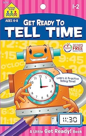School Zone Get Ready To Tell Time Workbook