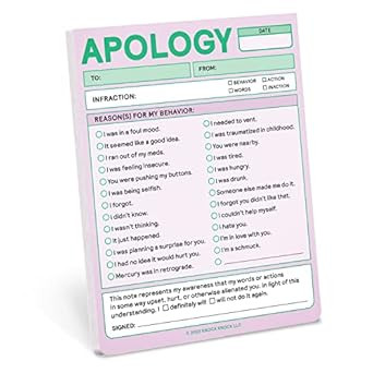 Knock Knock Apology Nifty Note