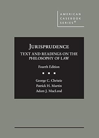 Jurisprudence Text and Readings on the Philosophy of Law
