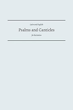 Psalms and Canticles