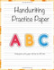 Kindergarten writing paper with lines for ABC kids