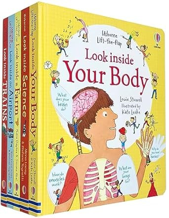 Usborne Lift the Flap Look Inside 5 Books Collection Set