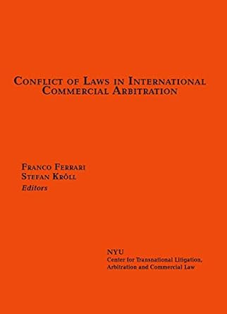 Conflict of Laws in International Commercial Arbitration