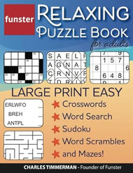 Funster Relaxing Puzzle Book for Adults Large Print Easy