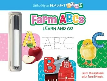 Little Hippo Books Farm ABCs Wipe Clean Preschool Workbooks
