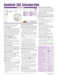 OneNote 365 Introduction Quick Reference Guide - Windows Version