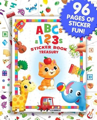 Phidal ABCs & 123s Sticker Book Treasury Activity Books for