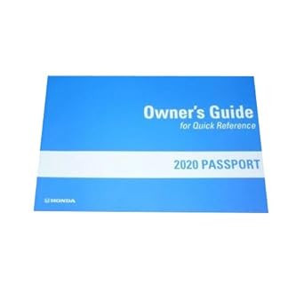 2020 Honda Passport Owners Manual 20