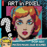 ART in PIXEL POP ART MYSTERY MOSAICS COLOR BY NUMBER