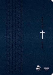 Biblia Bilingue Portugues/Ingles NVI Luxo Azul Bilingual