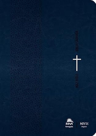 Biblia Bilingue Portugues/Ingles NVI Luxo Azul Bilingual