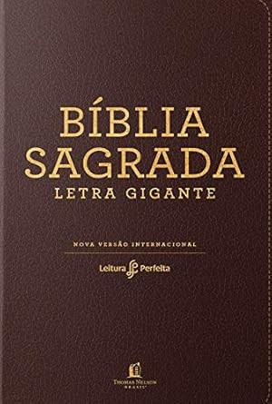 Biblia NVI Couro Soft Marrom Letra Gigante Leitura Perfeita