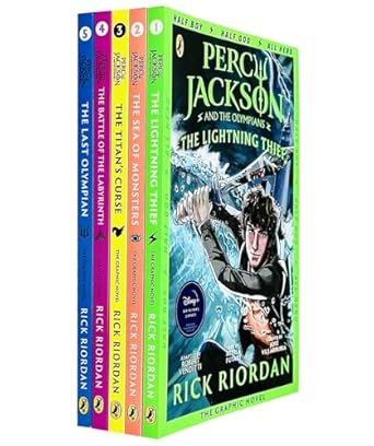 Percy Jackson Graphic Novels 1-5 Books Collection Set