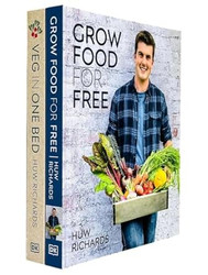 Grow Food for Free Veg in One Bed By Huw Richards 2 Books