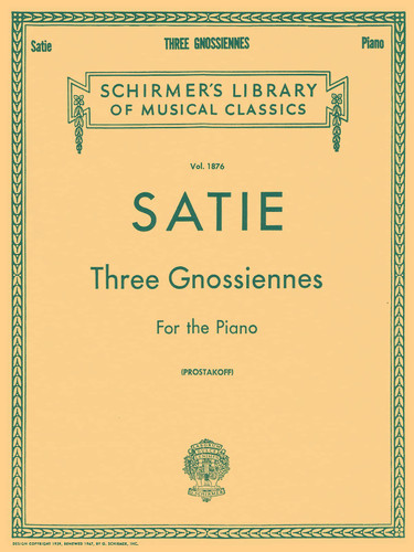 Erik Satie Three Gnossiennes For The Piano Pf