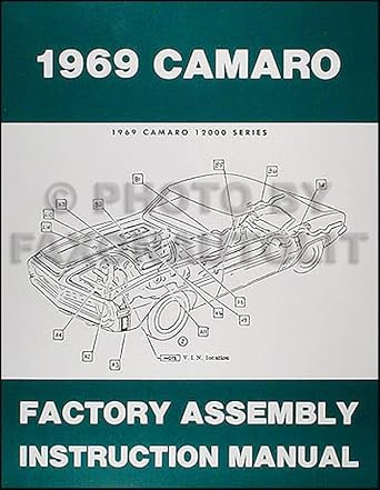 1969 Camaro & RS SS Z28 Factory Assembly Manual Reprint